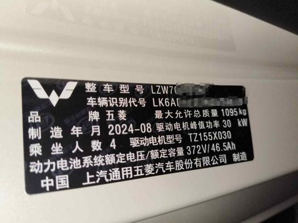 [济南·鲁A] 二手五菱汽车宏光MINIEV2024款 第三代 215km 青春版 