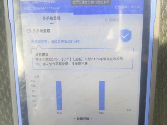 [南通·苏F] 二手日产逍客2019款 2.0L CVT豪华版