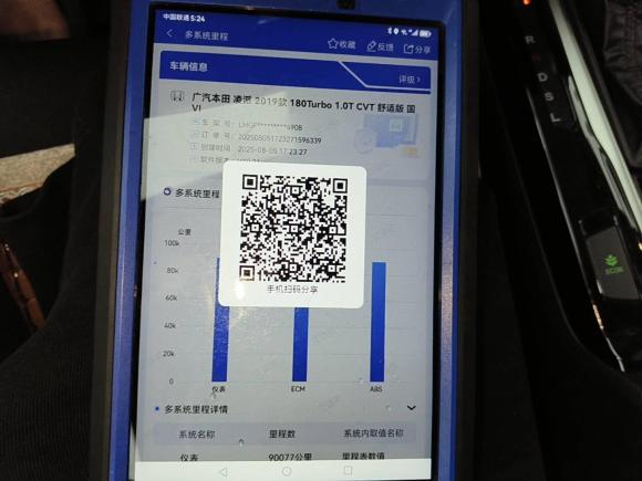 [广州·粤A] 二手本田凌派2019款 180Turbo CVT舒适版 国VI