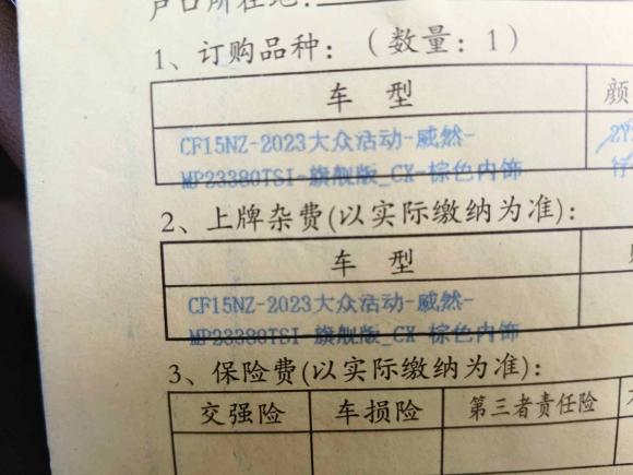 [上海·沪B] 二手大众威然2023款 380TSI 旗舰版